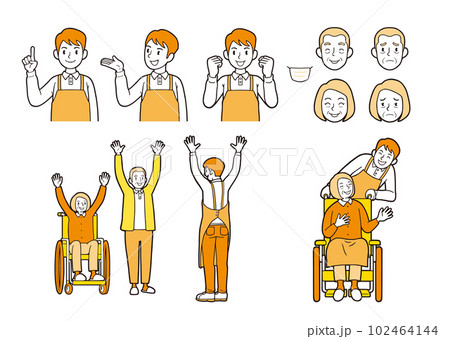 介護士　高齢者 102464144