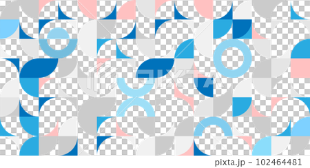 幾何学 抽象 青 夏 レトロ 背景 透過 幾何学 抽象 青 夏 レトロ 背景 透過 102464481