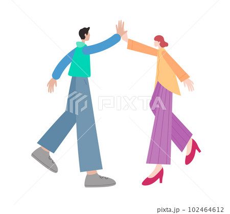 Business people celebrate success in work collaboration together Business people celebrate success in work collaboration together 102464612