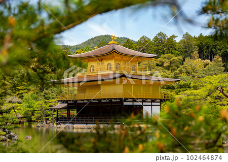 松の間から金閣寺 102464874