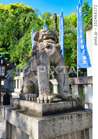 乃木神社　一の鳥居の前の狛犬（東京都港区赤坂） 102468172
