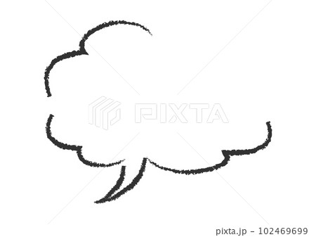 手描き風の吹き出し素材 手描き風の吹き出し素材 102469699