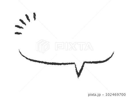 手描き風の吹き出し素材 手描き風の吹き出し素材 102469700