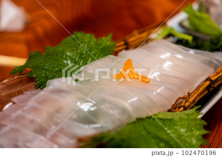 【#食べ物】イカの刺し身 【#食べ物】イカの刺し身 102470196