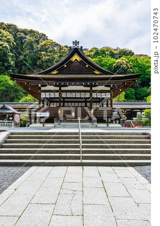 京都市西京区の松尾大社　拝殿 102470743