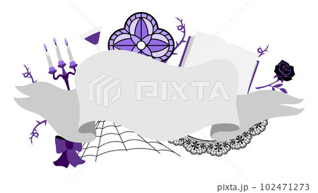 Greeting card in gothic style. Illustration for holiday and party. Halloween or masquerade. 102471273