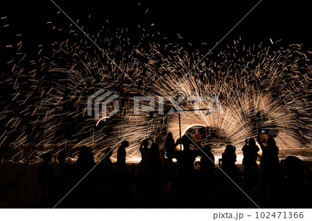 Amazing fire show at Ao Wong Deuan Koh Samed island Rayong Thailand 102471366