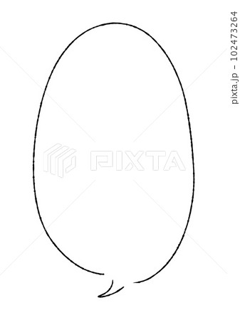 ペンの手描き吹き出し_黒 ペンの手描き吹き出し_黒 102473264