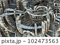 3D Illustration of a Beautiful infinite mathematical mandelbrot set fractal. 102473563