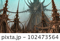 Abstract Computer generated Fractal design. 3D Aliens Illustration of a Beautiful infinite mathematical mandelbrot set fractal. 102473564