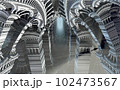 Abstract Computer generated Fractal design. 3D Aliens Illustration of a Beautiful infinite mathematical mandelbrot set fractal. 102473567