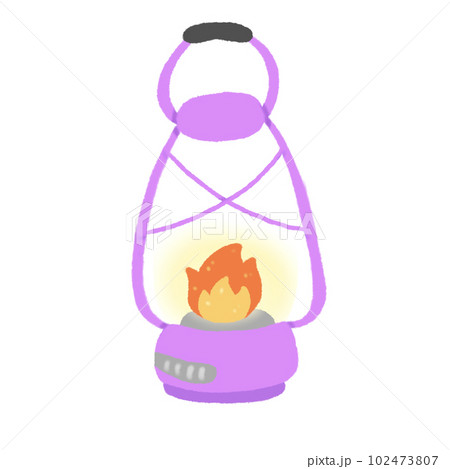 Hand-drawn Cute purple camping lantern, lamp, fire, Camping character design in doodle style Hand-drawn Cute purple camping lantern, lamp, fire, Camping character design in doodle style 102473807