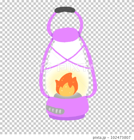 Hand-drawn Cute purple camping lantern, lamp, fire, Camping character design in doodle style Hand-drawn Cute purple camping lantern, lamp, fire, Camping character design in doodle style 102473807