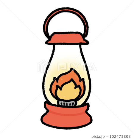 Hand-drawn Cute red camping lantern, lamp, fire, Camping character design in doodle style Hand-drawn Cute red camping lantern, lamp, fire, Camping character design in doodle style 102473808