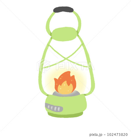 Hand-drawn Cute green camping lantern, lamp, fire, Camping character design in doodle style Hand-drawn Cute green camping lantern, lamp, fire, Camping character design in doodle style 102473820