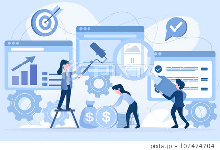 Creativity and marketing ideas. Businessman work together to create innovative and creative marketing plan, analyzes data to attract customer. Creativity and marketing ideas. Businessman work together to create innovative and creative marketing plan, analyzes data to attract customer. 102474704