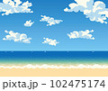 海と空のイラスト背景素材 102475174