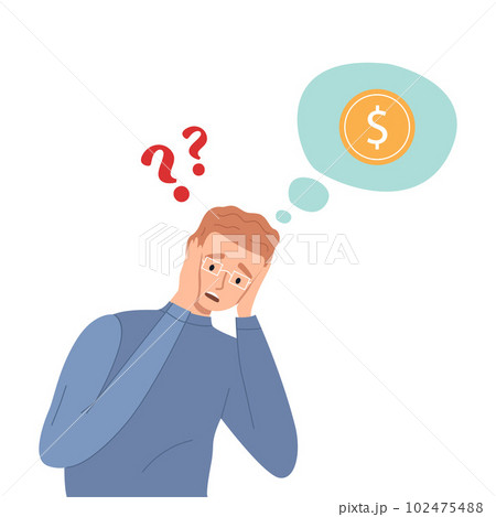 Businessman upset about losing profits, loss of funding source. Financial crisis, bankruptcy Businessman upset about losing profits, loss of funding source. Financial crisis, bankruptcy 102475488