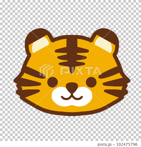 simple tiger face up simple tiger face up 102475796