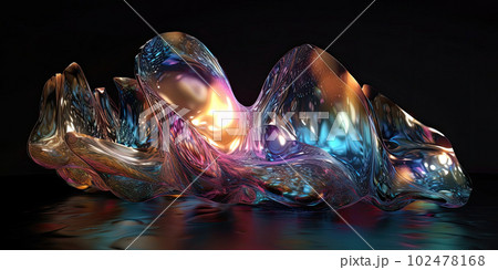 Metallic golden swirls morphing abstract fluid art Metallic golden swirls morphing abstract fluid art 102478168