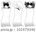 七夕の短冊　モノクロ 102479346