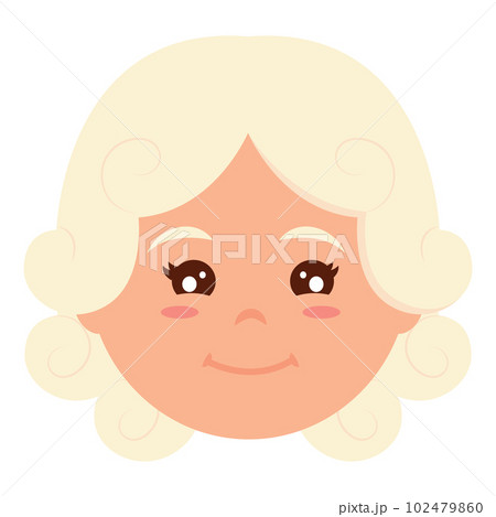 Little girl profile avatar isolated cute female Vector Image