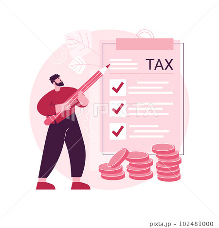 Paper tax filing abstract concept vector illustration. End your tax form via mail service, tax return, job earnings, fill income statement, financial report, money refund abstract metaphor. Paper tax filing abstract concept vector illustration. End your tax form via mail service, tax return, job earnings, fill income statement, financial report, money refund abstract metaphor. 102481000
