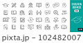 Best collection Education & business line icons. Graduation, professor, certificate,... 102482007