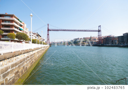 Vizcaya bridge between Portugalete and Las Arenas, Spain Vizcaya bridge between Portugalete and Las Arenas, Spain 102483765