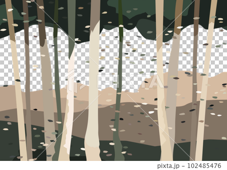 落ち着いた色の森のイラスト 落ち着いた色の森のイラスト 102485476