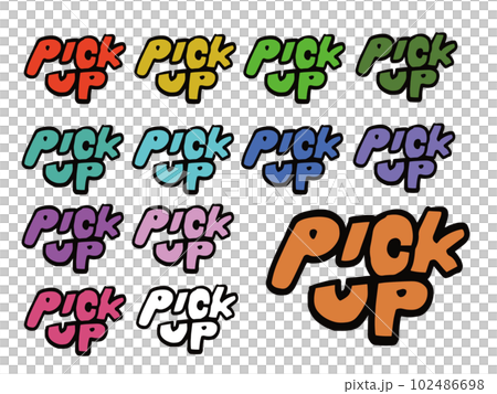 PICK UP character illustration set 102486698