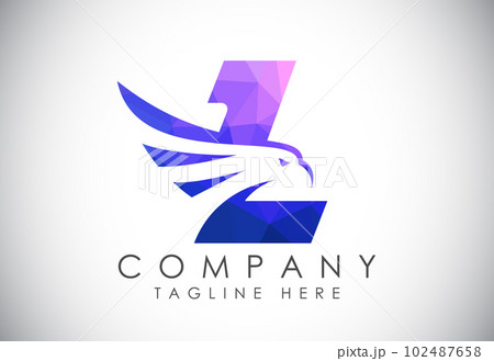 English alphabet with Eagle head negative space symbol. Creative Eagle head vector design template English alphabet with Eagle head negative space symbol. Creative Eagle head vector design template 102487658