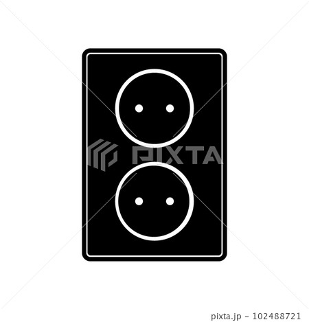 Wall socket icon on white. Wall socket icon on white. 102488721