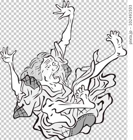 Ukiyo-e Surprised Grandmother Part 1 102491503