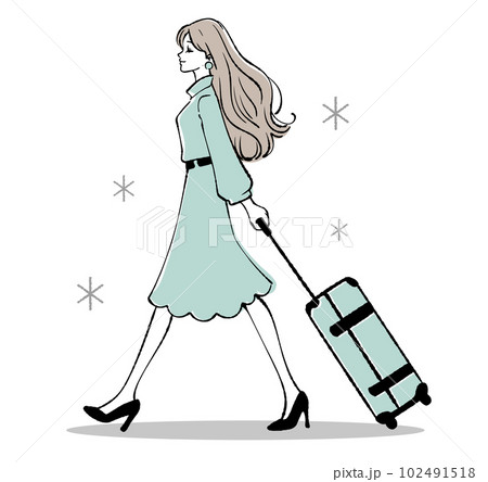 スーツケースを持つ女性, 女性, スーツケース, 旅行, イラスト, 素材, 出張, 旅, 海外, スーツケースを持つ女性, 女性, スーツケース, 旅行, イラスト, 素材, 出張, 旅, 海外, 102491518