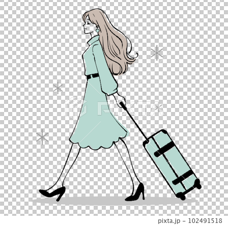 スーツケースを持つ女性, 女性, スーツケース, 旅行, イラスト, 素材, 出張, 旅, 海外, スーツケースを持つ女性, 女性, スーツケース, 旅行, イラスト, 素材, 出張, 旅, 海外, 102491518