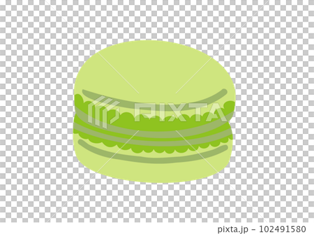 かわいいグリーンのマカロン 102491580