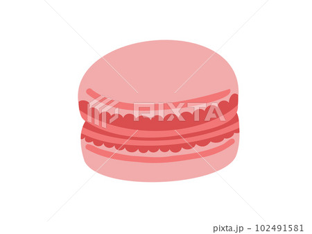 かわいいピンクのマカロン 102491581