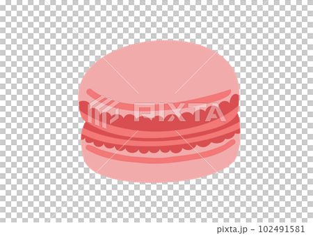 かわいいピンクのマカロン 102491581