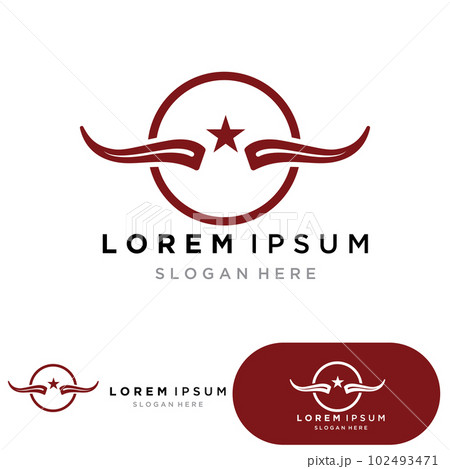Devil horn vector icon logo design illustration template 102493471