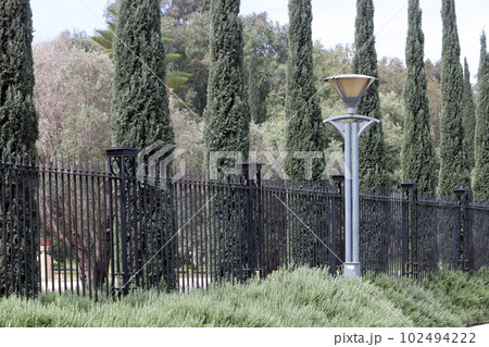 fence in a city park in northern Israel 102494222