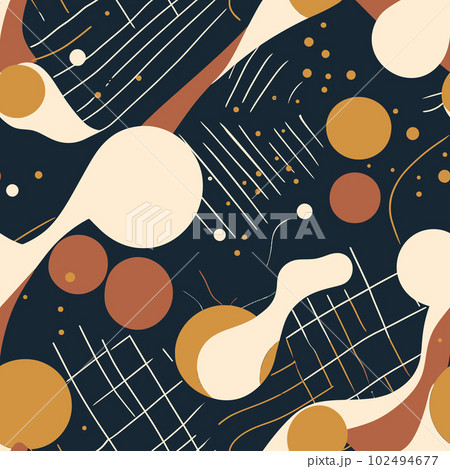 Dreaming in Circles: A Flat Design of Abstract Shapes and Soft Hues 102494677