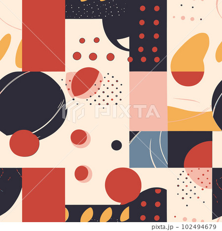 Childlike Wonder: Abstract Shapes and Pastel Colors in a Dreamy Design 102494679