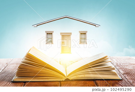 World of books concept . Mixed media World of books concept . Mixed media 102495290