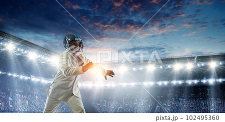Businessman acting as american football players 102495360
