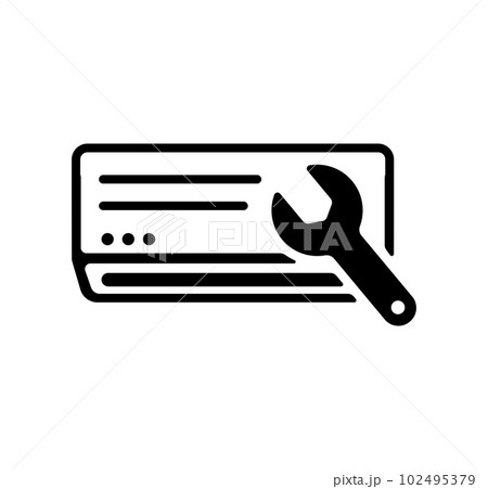 エアコン・冷房・クーラー 故障・修理 ベクターアイコンイラスト エアコン・冷房・クーラー 故障・修理 ベクターアイコンイラスト 102495379