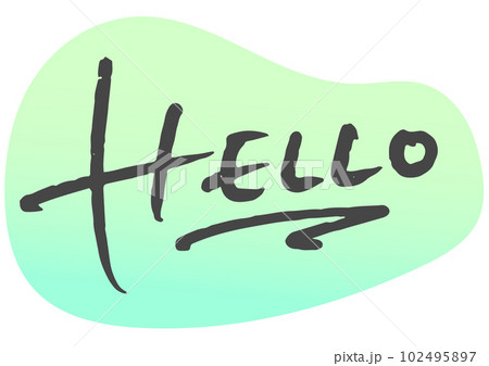 手書き文字素材「HELLO」。ベクターデータ。 102495897