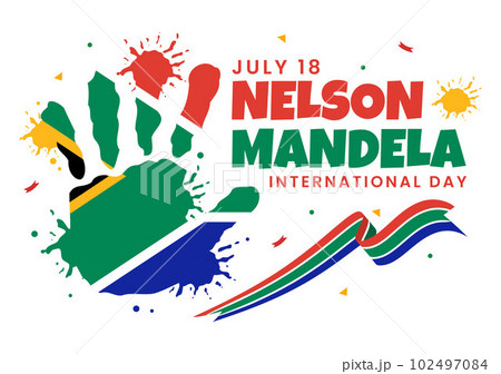 Happy Nelson Mandela International Day Vector Illustration on 18 July with South Africa Flag in Flat Cartoon Hand Drawn Landing Page Templates Happy Nelson Mandela International Day Vector Illustration on 18 July with South Africa Flag in Flat Cartoon Hand Drawn Landing Page Templates 102497084