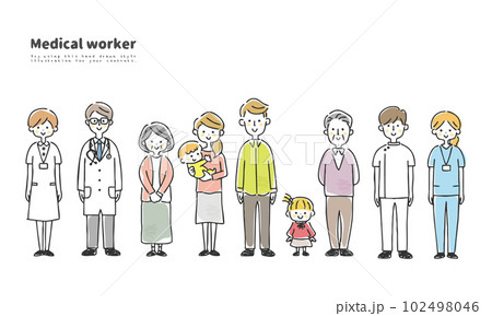 家族と医療従事者 102498046