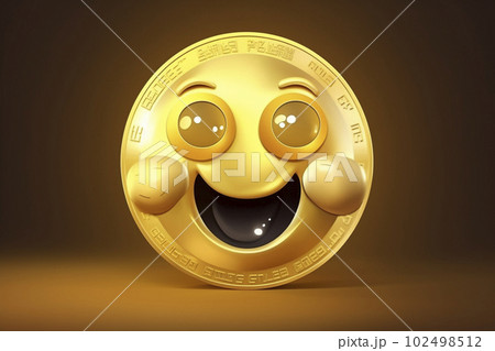 金本位制のデジタル通貨のイメージキャラクター AI画像 金本位制のデジタル通貨のイメージキャラクター AI画像 102498512